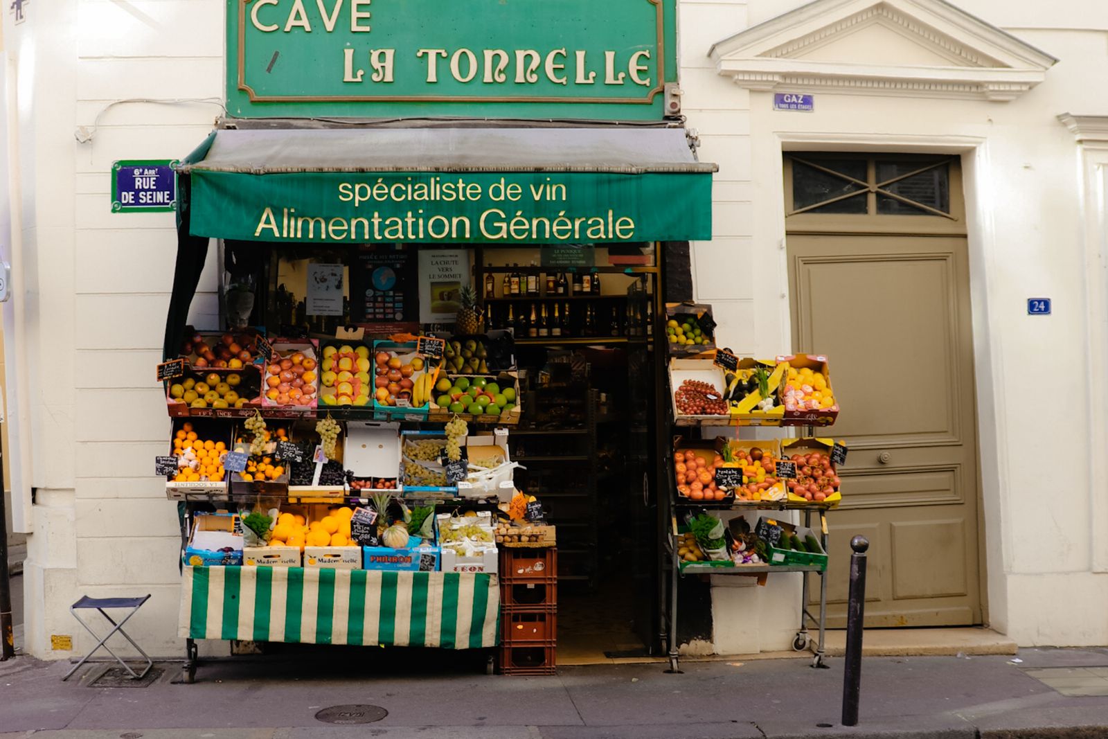 An independent grocery shop on a city street